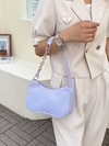 Violet Coduroy Shoulder bag | Handbag | Vintage Clutch Black-Elly Rose