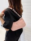 Violet Coduroy Shoulder bag | Handbag | Vintage Clutch Black-Elly Rose