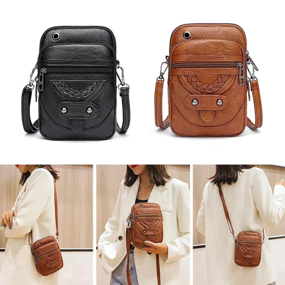 Vintage leather shoulder bag - Jaida-Elly Rose