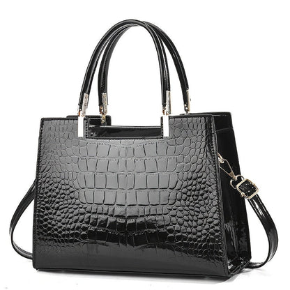 Shiny crocodile handbag-Elly Rose