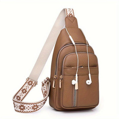 Hazel Vintage Chest Crossbody Bag-Elly Rose