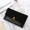 Suede leather wallet | Large and modern-Elly Rose