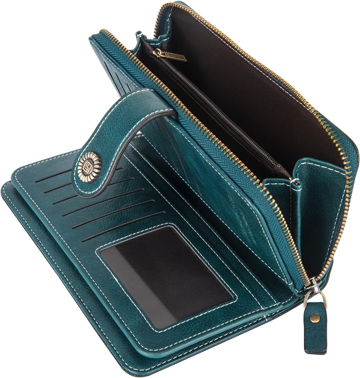 Leather wallet with strap | Large capacity-Elly Rose