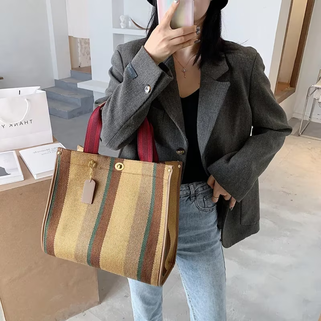 Rachelle canvas carrier bags - Versatile and trendy-Elly Rose