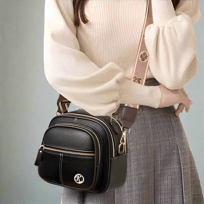 Vintage leather shoulder bag for women - Roselina-Elly Rose