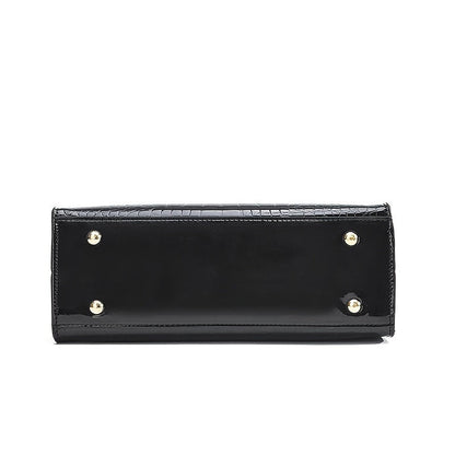 Shiny crocodile handbag-Elly Rose