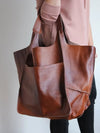 Xylia | New oversized handbag in handmade vegan leather.-Elly Rose