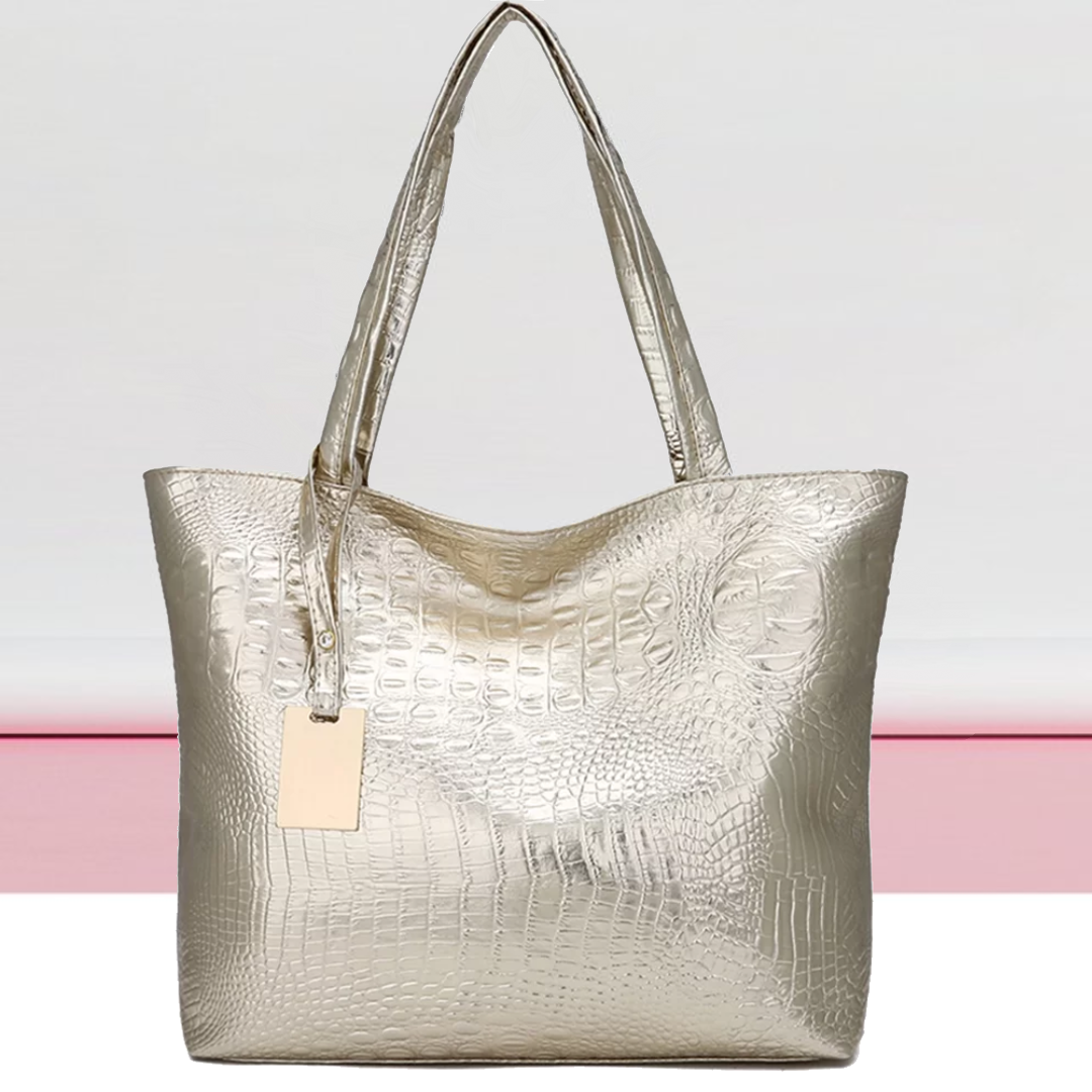 Isabella Shoulder bag | Spacious bag with crocodile print-Elly Rose
