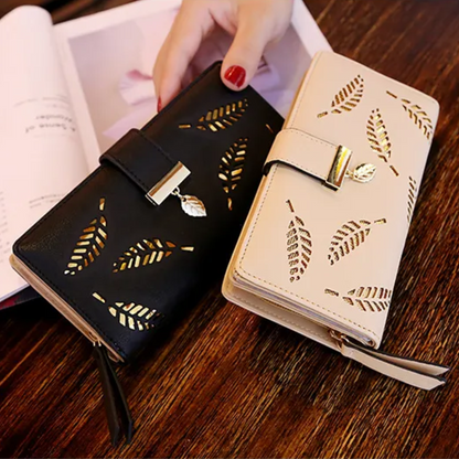 Leather wallet with gold leaf | Trendy and practical-Elly Rose