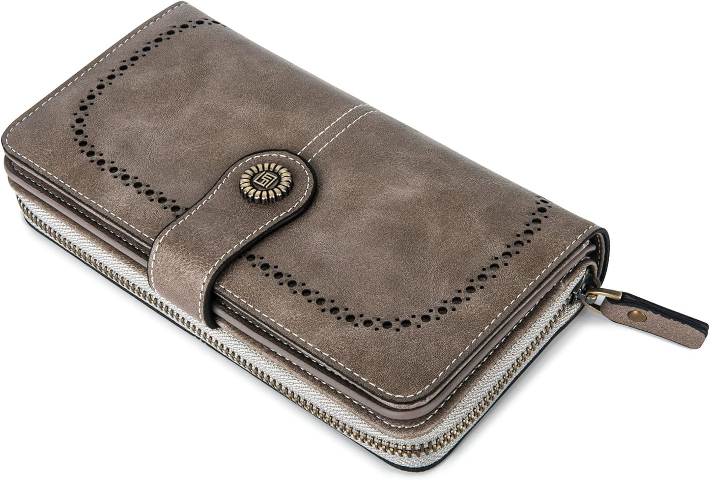 Leather wallet with strap | Large capacity-Elly Rose
