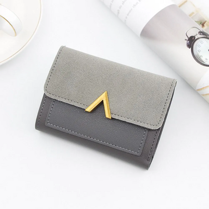 Velvet leather mini wallet | Compact and trendy-Elly Rose