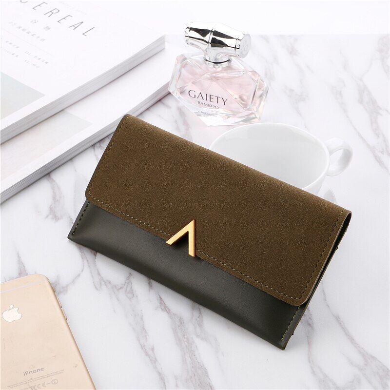 Suede leather wallet | Large and modern-Elly Rose