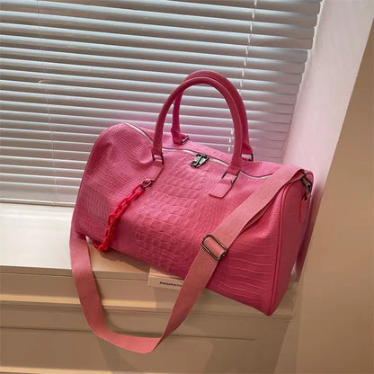 Metro Satchel - Trendy crocodile travel bag-Elly Rose