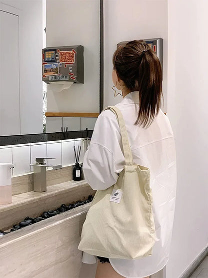 FemmeJet - Trendy corduroy shoulder bag-Elly Rose