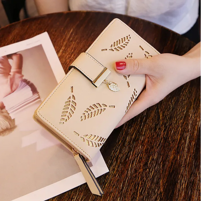 Leather wallet with gold leaf | Trendy and practical-Elly Rose