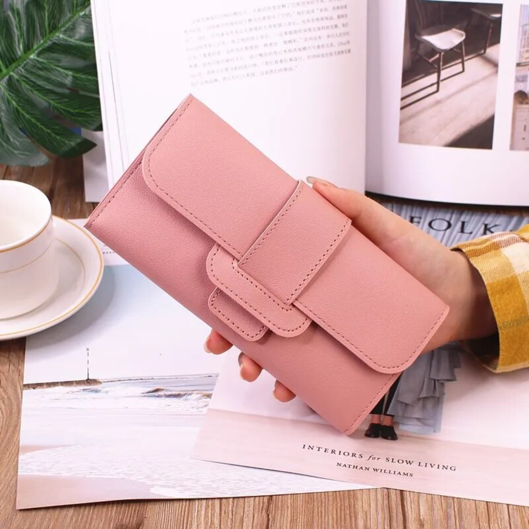 Minimalist long leather wallet | Simple & Trendy-Elly Rose