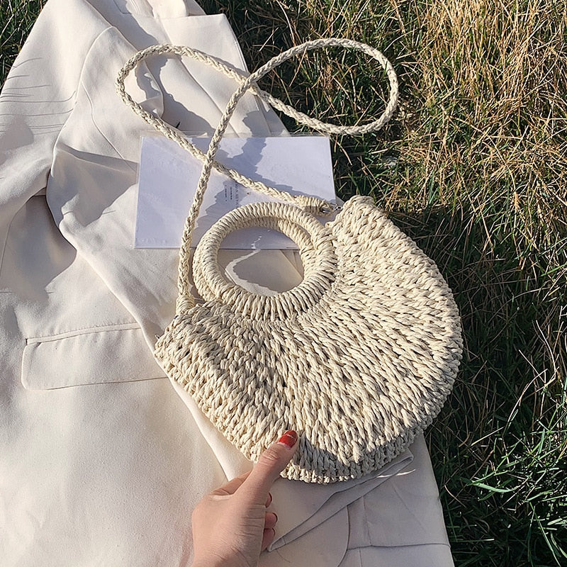 Women's woven handbag - Chic and lightweight-Elly Rose