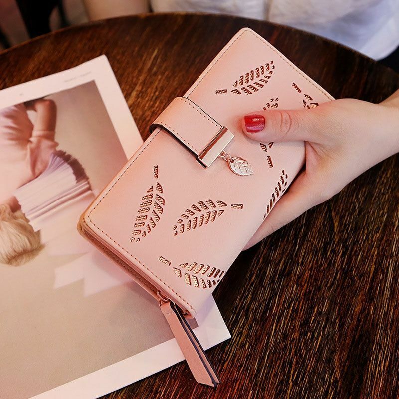 Leather wallet with gold leaf | Trendy and practical-Elly Rose