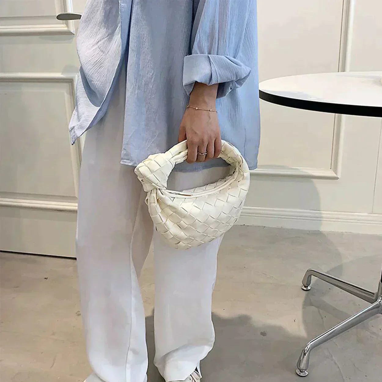 Elegant and modern woven handbag - Malani-Elly Rose