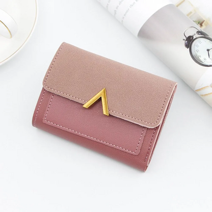 Velvet leather mini wallet | Compact and trendy-Elly Rose