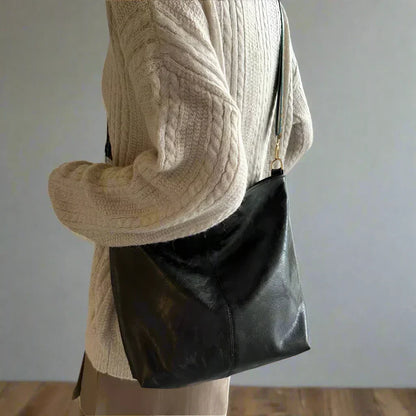 Women's vintage leather shoulder bag - Kelsey-Elly Rose